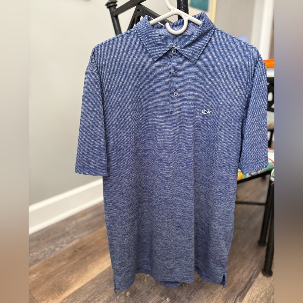 Men's Blue Golf Polo Shirt Vineyard Vines